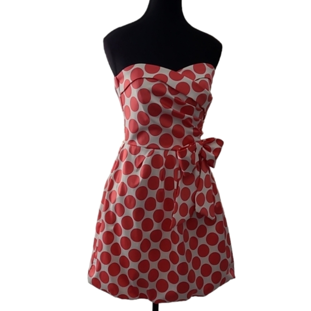 Polka Dot Bubble Hem Skirt Dress